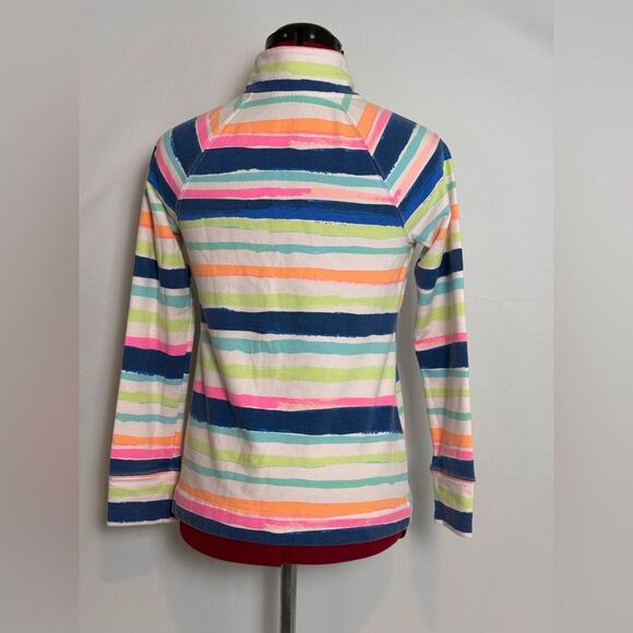 Lilly Pulitzer Skipper Popover Size XS Multi-Colored Stripe Cats Meow Print - Picture 12 of 14
